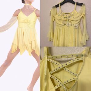 Revolution solo custom Dance Costume pale RC25739 GOODBYE YELLOW BRICK ROAD LC